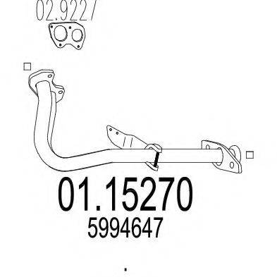 MTS 0115270 Труба вихлопного газу