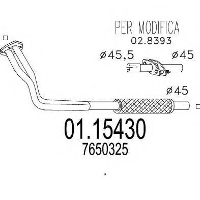 MTS 0115430 Труба вихлопного газу