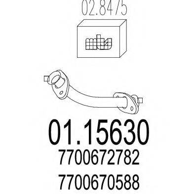 MTS 0115630 Труба вихлопного газу