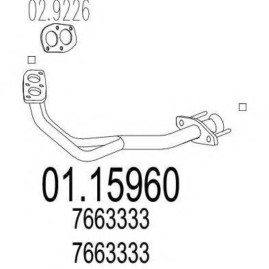 MTS 0115960 Труба вихлопного газу