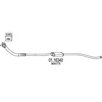 MTS 0116340 Труба вихлопного газу
