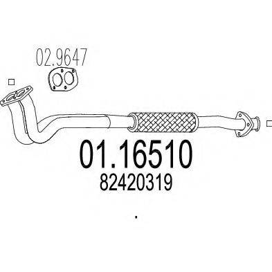 MTS 0116510 Труба вихлопного газу