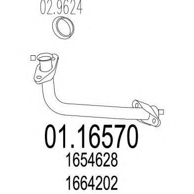 MTS 0116570 Труба вихлопного газу