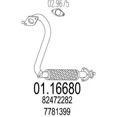 MTS 0116680 Труба вихлопного газу
