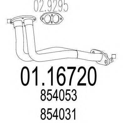 MTS 0116720 Труба вихлопного газу