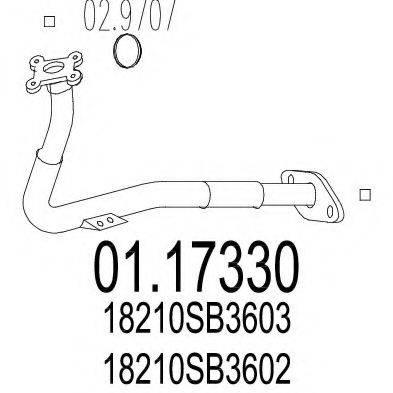 MTS 0117330 Труба вихлопного газу