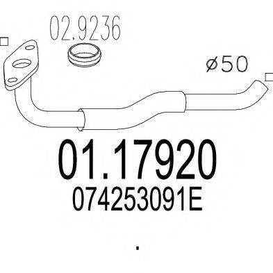 MTS 0117920 Труба вихлопного газу