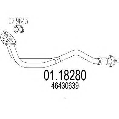 MTS 0118280 Труба вихлопного газу