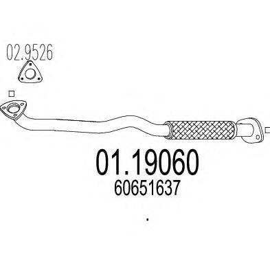 MTS 0119060 Труба вихлопного газу
