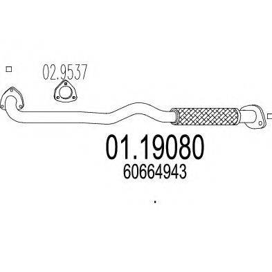 MTS 0119080 Труба вихлопного газу