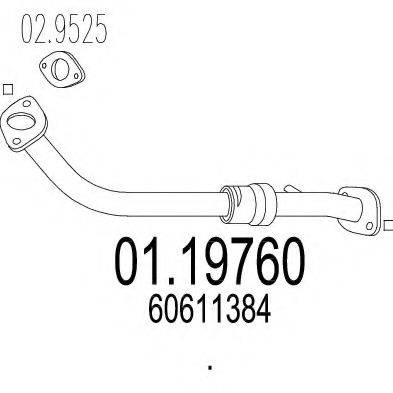 MTS 0119760 Труба вихлопного газу