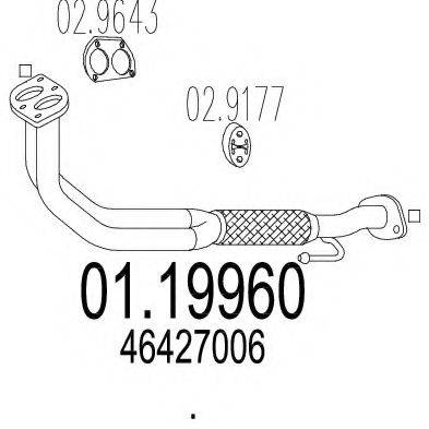 MTS 0119960 Труба вихлопного газу
