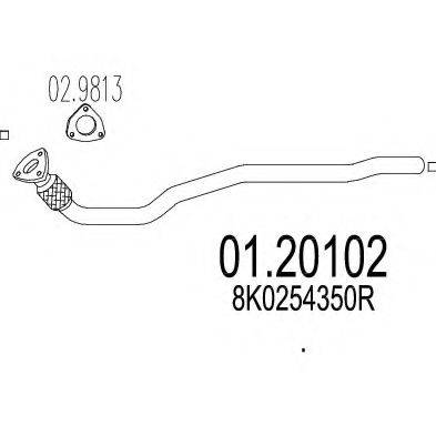 MTS 0120102 Труба вихлопного газу