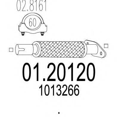 MTS 0120120 Труба вихлопного газу
