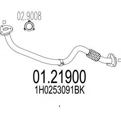MTS 0121900 Труба вихлопного газу