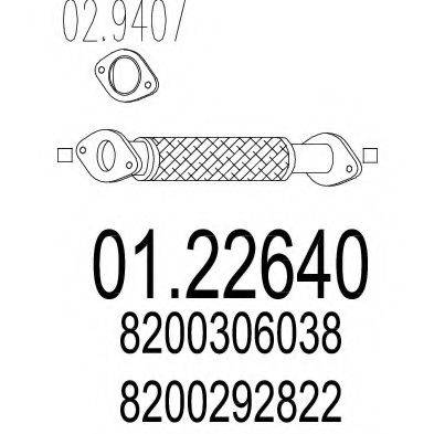 MTS 0122640 Труба вихлопного газу