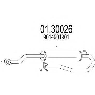 MTS 0130026 Передглушувач вихлопних газів