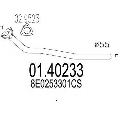MTS 0140233 Труба вихлопного газу