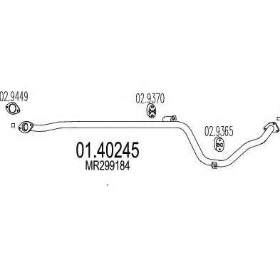 MTS 0140245 Труба вихлопного газу