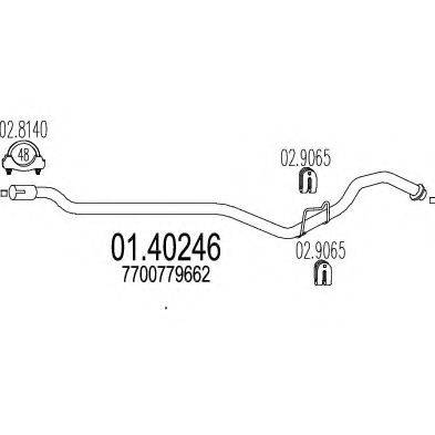 MTS 0140246 Труба вихлопного газу