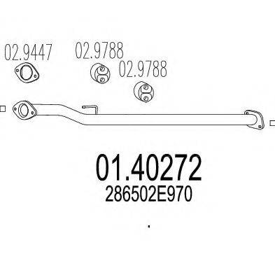 MTS 0140272 Труба вихлопного газу