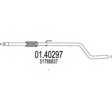 MTS 0140297 Труба вихлопного газу