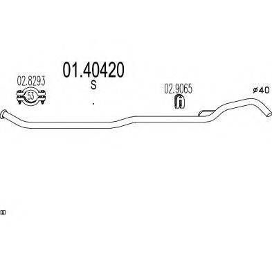 MTS 0140420 Труба вихлопного газу
