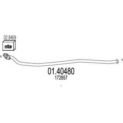 MTS 0140480 Труба вихлопного газу