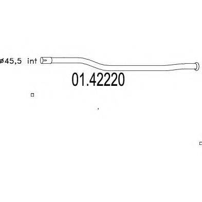 MTS 0142220 Труба вихлопного газу