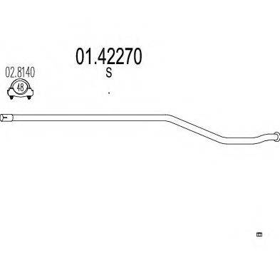 MTS 0142270 Труба вихлопного газу