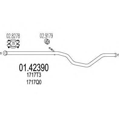 MTS 0142390 Труба вихлопного газу