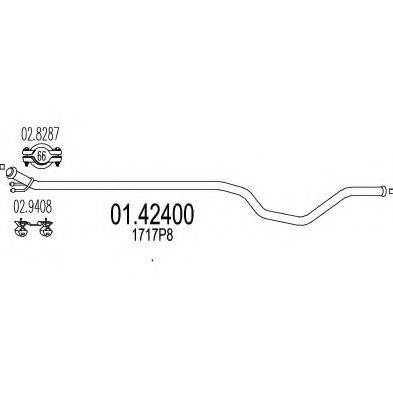 MTS 0142400 Труба вихлопного газу