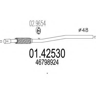 MTS 0142530 Труба вихлопного газу