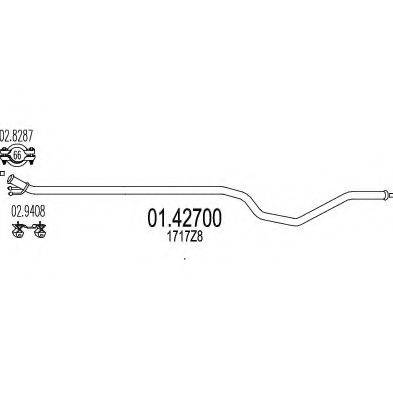 MTS 0142700 Труба вихлопного газу