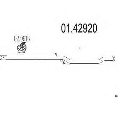 MTS 0142920 Труба вихлопного газу