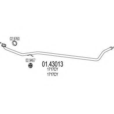 MTS 0143013 Труба вихлопного газу