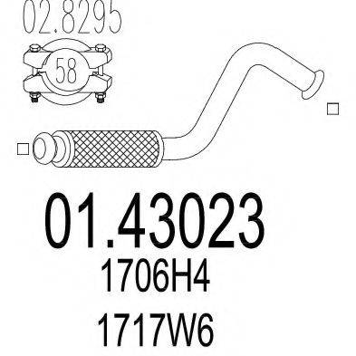 MTS 0143023 Труба вихлопного газу