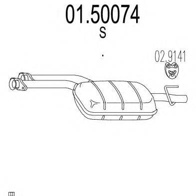 MTS 0150074 Середній глушник вихлопних газів