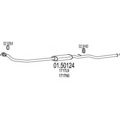 MTS 0150124 Середній глушник вихлопних газів