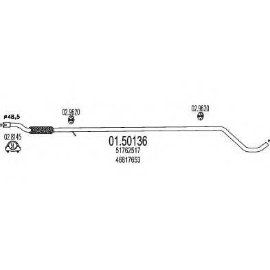 MTS 0150136 Середній глушник вихлопних газів