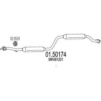 MTS 0150174 Середній глушник вихлопних газів