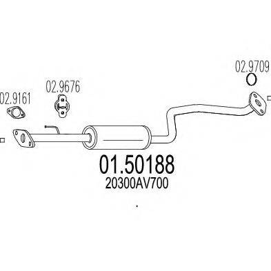 MTS 0150188 Середній глушник вихлопних газів