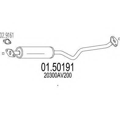 MTS 0150191 Середній глушник вихлопних газів