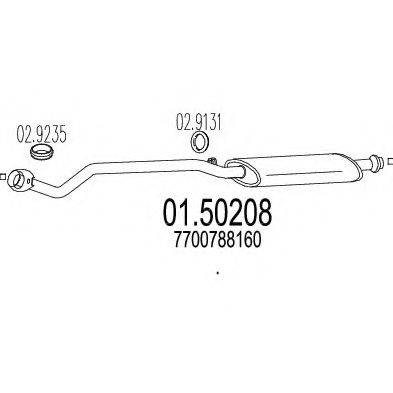 MTS 0150208 Середній глушник вихлопних газів