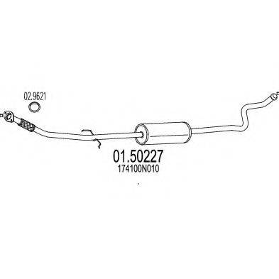 MTS 0150227 Середній глушник вихлопних газів