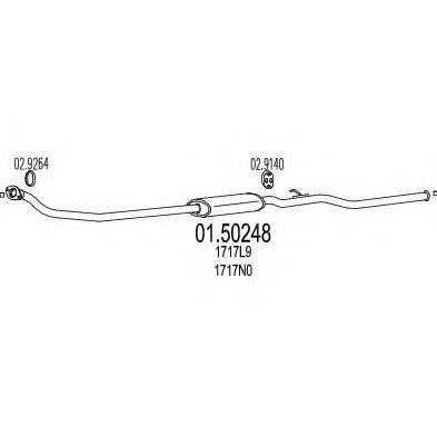 MTS 0150248 Середній глушник вихлопних газів