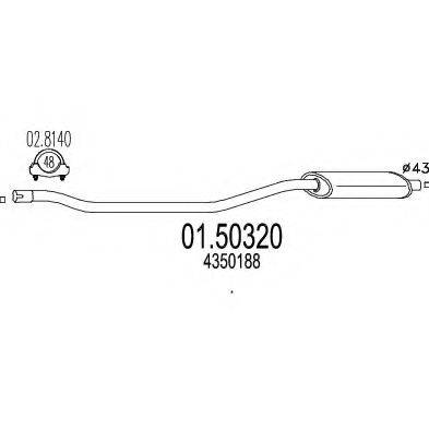 MTS 0150320 Середній глушник вихлопних газів