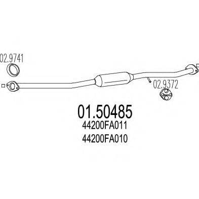 MTS 0150485 Середній глушник вихлопних газів