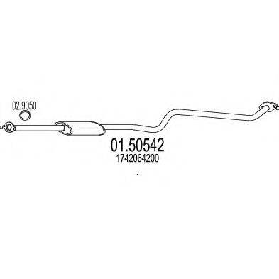 MTS 0150542 Середній глушник вихлопних газів