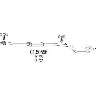 MTS 0150556 Середній глушник вихлопних газів